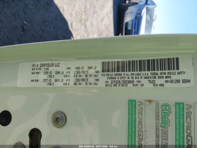 44490326 :رقم المزاد ، 3D7KS28L79G538609 vin ، 2009 Dodge Ram 2500 Slt مزاد بيع