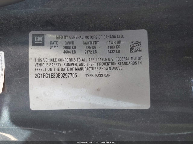 Chevrolet Camaro 2lt 2014 2G1FC1E39E9297706 Image 9