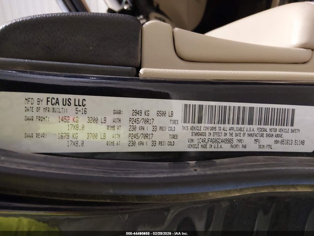 Jeep Grand Cherokee Laredo 2016 1C4RJFAG0GC449965 Image 9