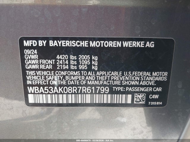 Продажа на аукционе авто 2024 Bmw 228i Gran Coupe Sdrive, vin: WBA53AK08R7R61799, номер лота: 44490479