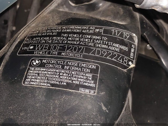 WB10F1207LZD92248 BMW K1600 Gtl