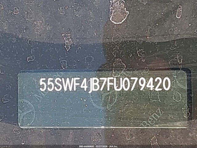 44490600 :رقم المزاد ، 55SWF4JB7FU079420 vin ، 2015 Mercedes-benz C 300 مزاد بيع