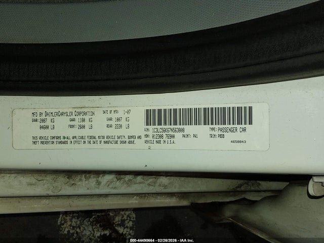 2007 CHRYSLER SEBRING 1C3LC56K67N563808 Photo 8