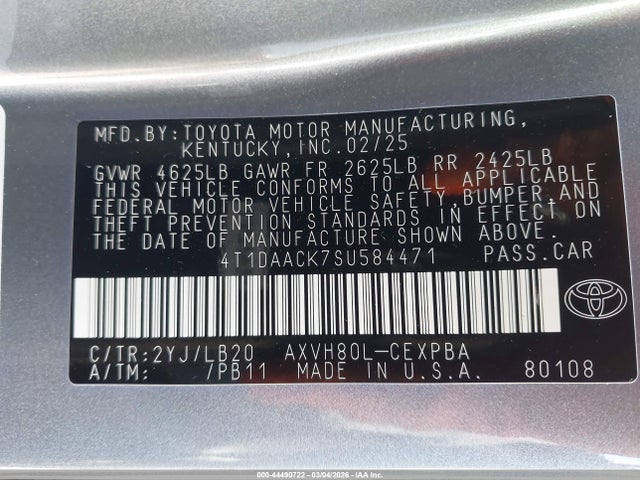 Toyota CAMRY XSE 2025 4T1DAACK7SU584471 Image 9