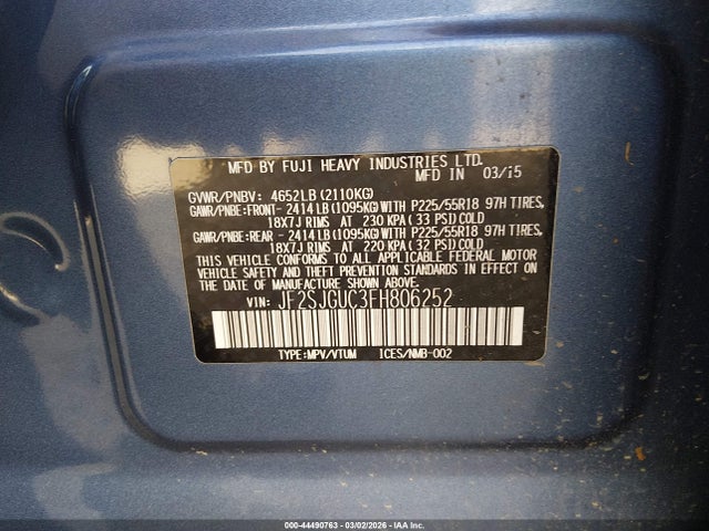 Subaru Forester 2.0xt Touring 2015 JF2SJGUC3FH806252 Image 9