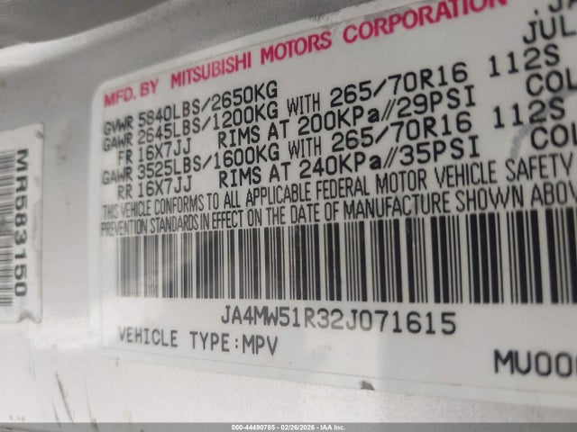 2002 MITSUBISHI MONTERO JA4MW51R32J071615 Photo 8