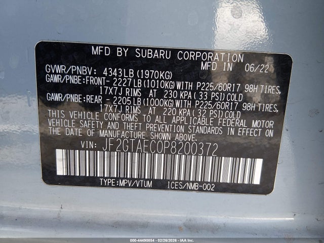 Subaru Crosstrek Premium 2023 JF2GTAEC0P8200372 Image 9
