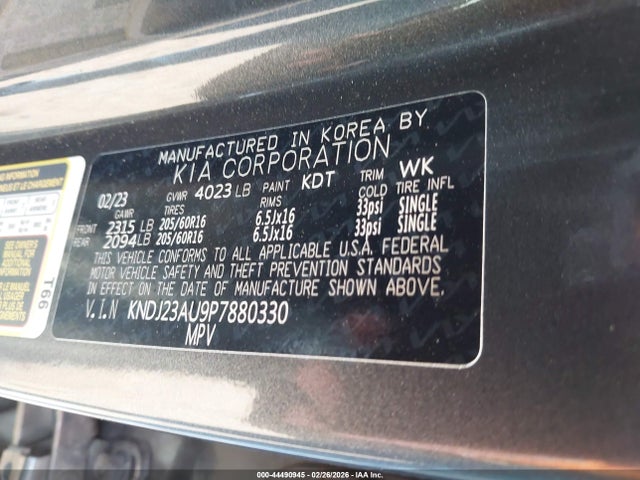 KNDJ23AU9P7880330 KIA SOUL LX