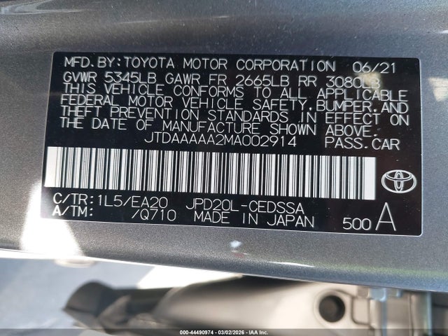 2021 TOYOTA MIRAI JTDAAAAA2MA002914 Photo 8