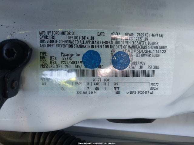 2017 FORD C-MAX HYBRID 1FADP5DU2HL114122 Photo 8