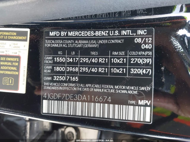 2013 MERCEDES-BENZ GL 550 4JGDF7DE3DA116674 Photo 8