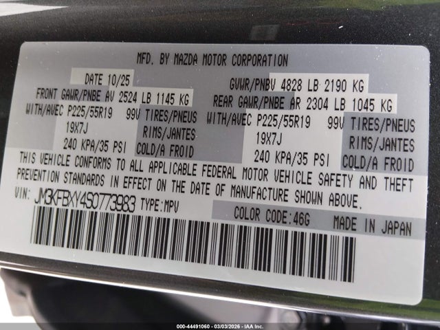 JM3KFBXY4S0773983 Mazda Cx-5 2.5 Turbo Signature
