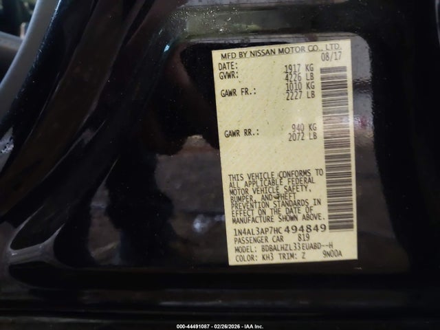 1N4AL3AP7HC494849 Nissan Altima 2.5 Sr
