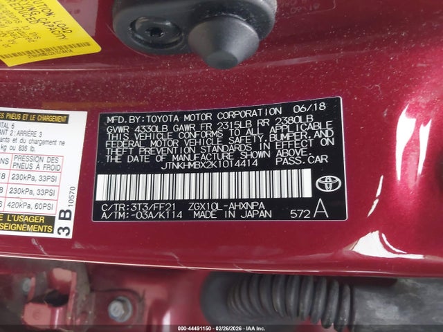 JTNKHMBX2K1014414 Toyota C-HR XLE