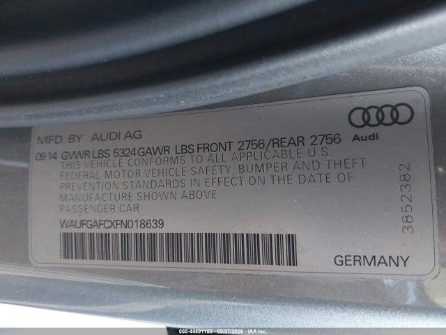 2015 AUDI A6 WAUFGAFCXFN018639 Photo 8