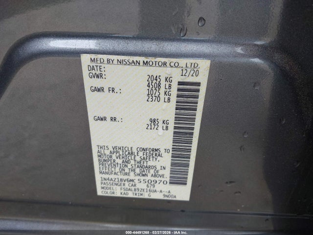 Nissan Leaf S 40 Kwh 2021 1N4AZ1BV6MC550970 Image 9