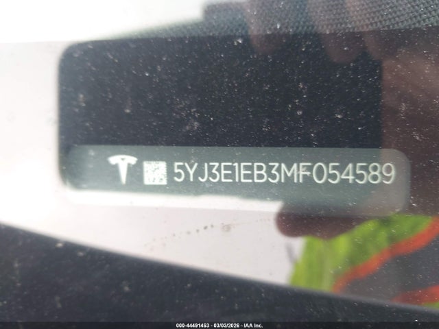 Продаж на аукціоні авто 2021 Tesla Model 3 Long Range Dual Motor All-wheel Drive, vin: 5YJ3E1EB3MF054589, номер лоту: 44491453