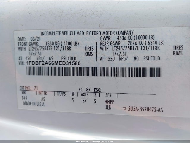 Ford F-250 Xl 2021 1FDBF2A66MED31580 Image 9