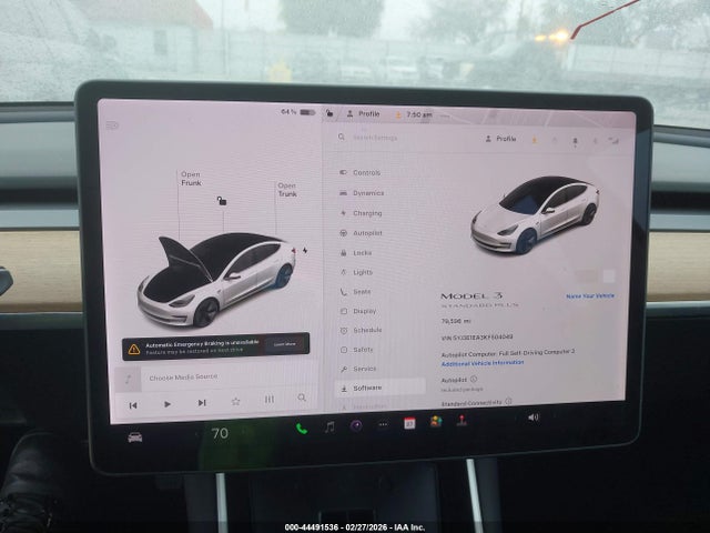 Tesla Model 3 Long Range/mid Range/standard Range/standard Range Plus 2019 5YJ3E1EA3KF504049 Image 19