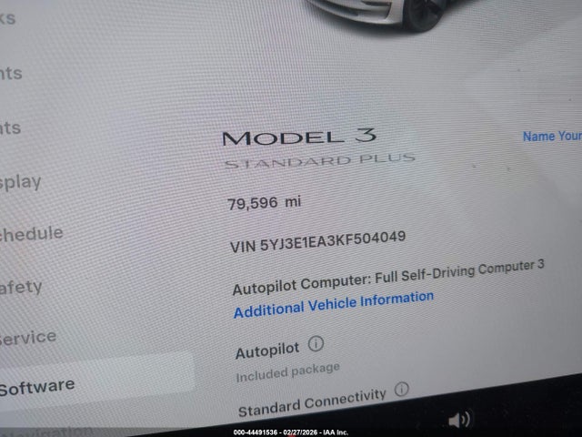 2019 TESLA MODEL 3 5YJ3E1EA3KF504049 Photo 6