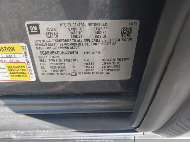 Продаж на аукціоні авто 2014 Buick Enclave Leather, vin: 5GAKVBKD9EJ224974, номер лоту: 44491614
