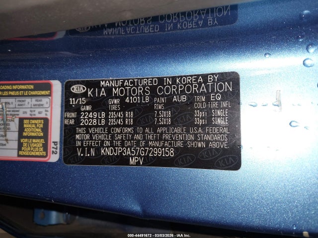Продажа на аукционе авто 2016 Kia Soul +, vin: KNDJP3A57G7299158, номер лота: 44491672