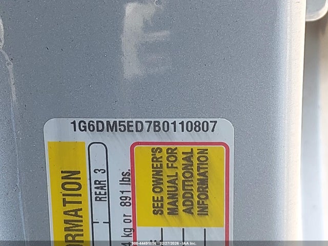 2011 CADILLAC CTS 1G6DM5ED7B0110807 Photo 8