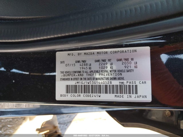 JM1GJ1W53G1440528 Mazda Mazda6 I Grand Touring