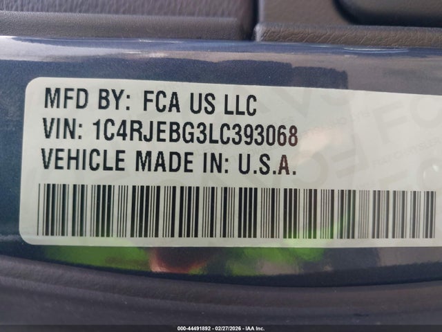 2020 JEEP GRAND CHEROKEE 1C4RJEBG3LC393068 Photo 8