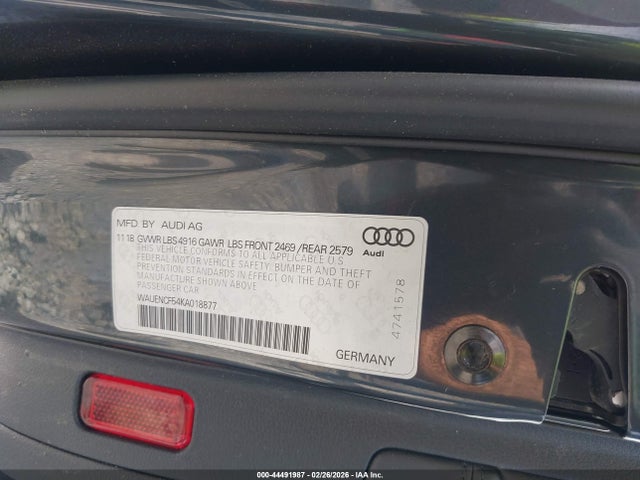 2019 AUDI A5 WAUENCF54KA018877 Photo 8