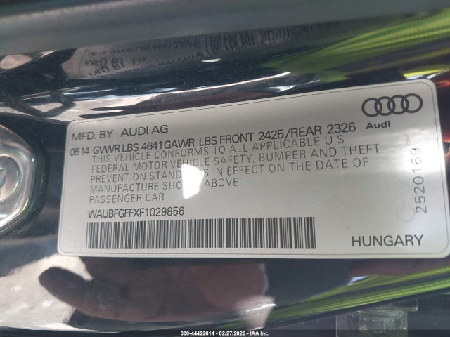 2015 AUDI S3 WAUBFGFFXF1029856 Photo 8