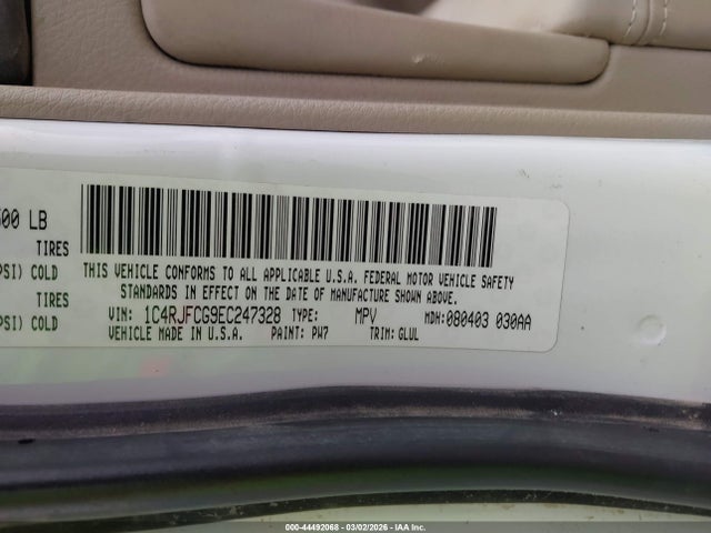 Jeep Grand Cherokee Overland 2014 1C4RJFCG9EC247328 Image 9