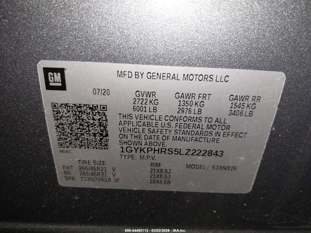 2020 CADILLAC XT6 1GYKPHRS5LZ222843 Photo 8