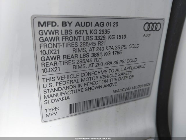2020 AUDI Q8 WA1CVAF19LD014829 Photo 8