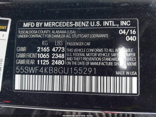 55SWF4KB8GU155291 Mercedes-Benz C 300 Sport 4matic