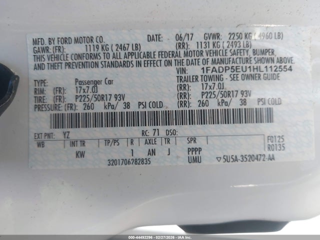 Ford C-max Energi Se 2017 1FADP5EU1HL112554 Image 9