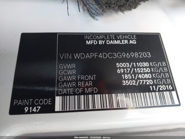 Mercedes-Benz Sprinter 3500 2016 WDAPF4DC3G9698203 Image 8