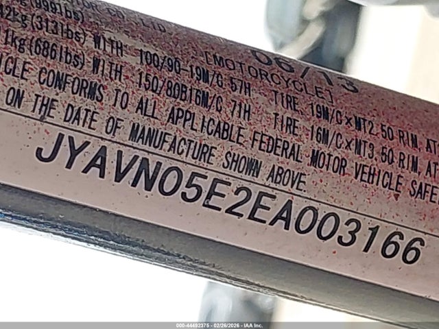 2014 YAMAHA XVS950 JYAVN05E2EA003166 Photo 9