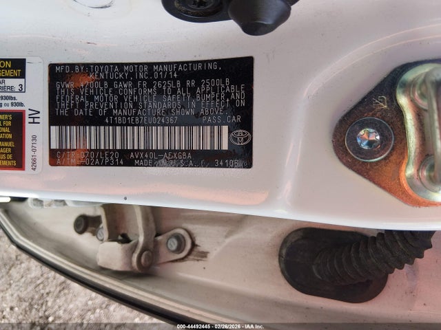 4T1BD1EB7EU024367 Toyota Avalon Hybrid Xle Touring