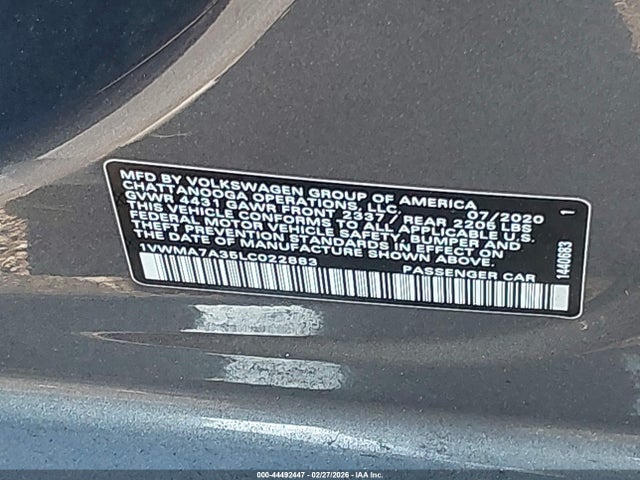 2020 VOLKSWAGEN PASSAT 1VWMA7A35LC022883 Photo 8