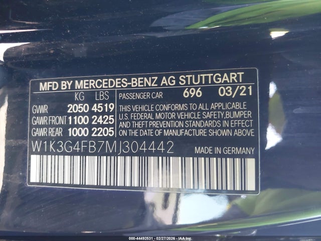2021 MERCEDES-BENZ A 220 W1K3G4FB7MJ304442 Photo 8