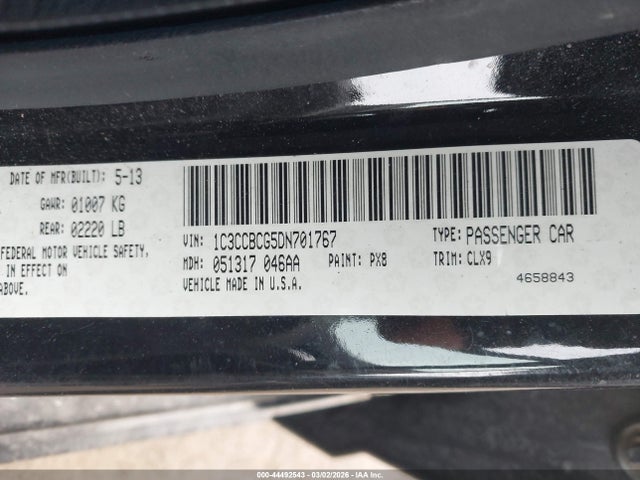 Продаж на аукціоні авто 2013 Chrysler 200 Limited, vin: 1C3CCBCG5DN701767, номер лоту: 44492543