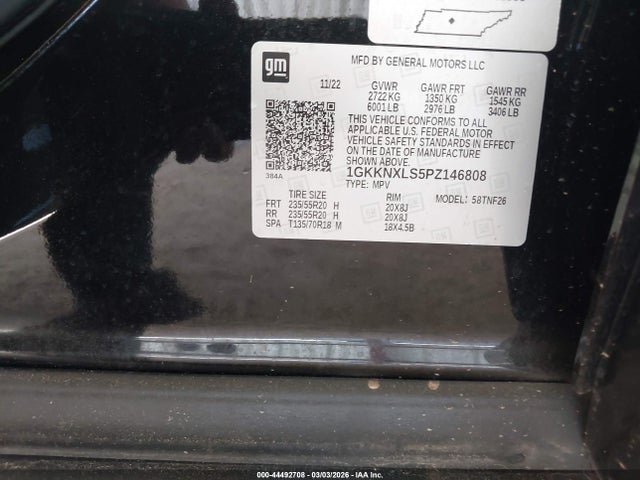 Aukcja sprzedaży 2023 Gmc Acadia Awd Denali, vin: 1GKKNXLS5PZ146808, numer aukcji: 44492708