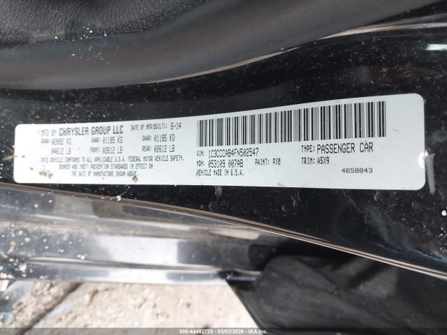 Продаж на аукціоні авто 2015 Chrysler 200 Limited, vin: 1C3CCCAB4FN502547, номер лоту: 44492725