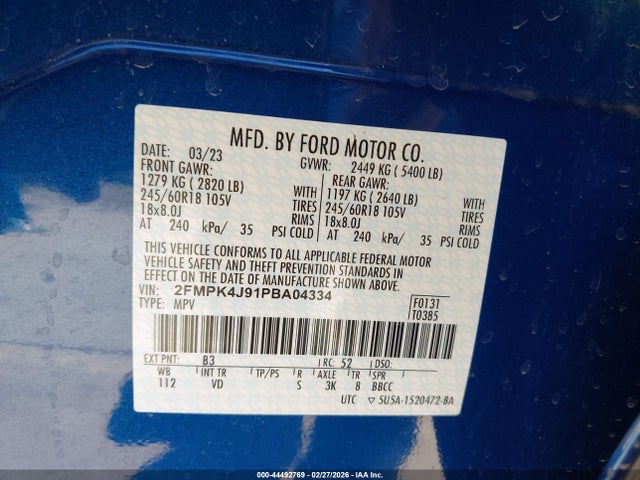 2023 FORD EDGE 2FMPK4J91PBA04334 Photo 8