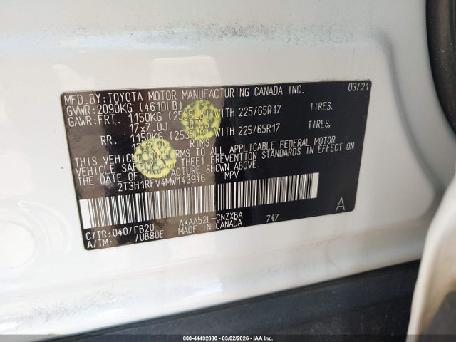 Toyota RAV4 LE 2021 2T3H1RFV4MW143946 Image 9