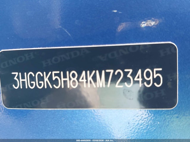 Продажа на аукционе авто 2019 Honda Fit Ex, vin: 3HGGK5H84KM723495, номер лота: 44492959