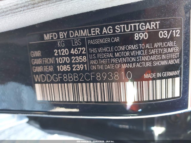 Продаж на аукціоні авто 2012 Mercedes-benz C 300 Luxury 4matic, vin: WDDGF8BB2CF893810, номер лоту: 44492970