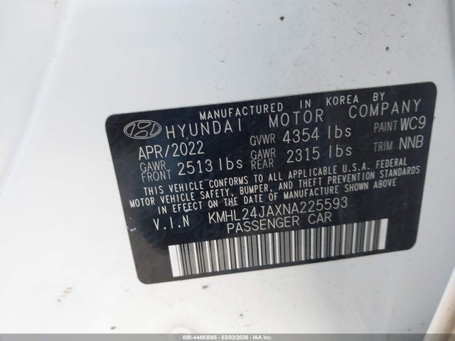 KMHL24JAXNA225593 Hyundai SONATA SE