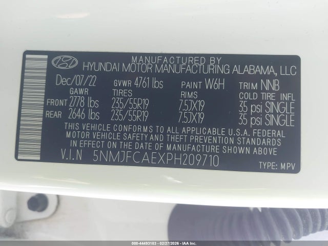 2023 HYUNDAI TUCSON 5NMJFCAEXPH209710 Photo 8